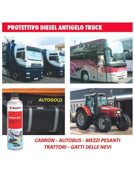 WURTH Antigelo Diesel Truck (6 pz) - additivo anticongelante gasolio per camion autobus mezzi pesanti