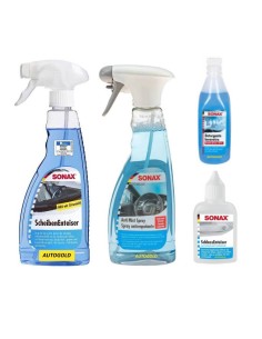 SONAX kit invernale Terminillo (4 prodotti): deghiacciante vetri, antiappannante, antigelo lavavetri, antigelo serrature