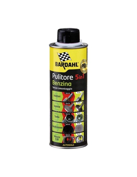 BARDAHL 5 in 1 pulitore benzina - Additivo pulitore iniettori turbina EGR Fap Dpf