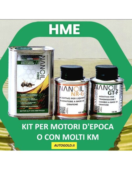NANOIL KIT HME - 3 additivi per motori alti kilometraggi - motori usurati