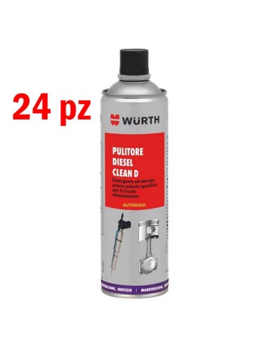 WURTH Carbo Clean D (24 pz) - additivo diesel pulitore iniettori gasolio