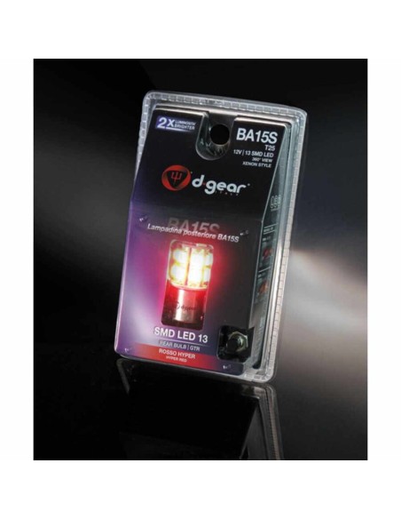 LED BA15S ROSSO T25 - lampadina fanale posteriore