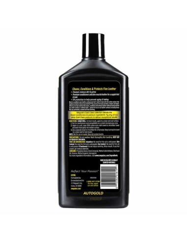 MEGUIARS Gold Class Rich Leather - pulitore nutriente protettivo interni in Pelle (sedili volanti pannelli) G17916