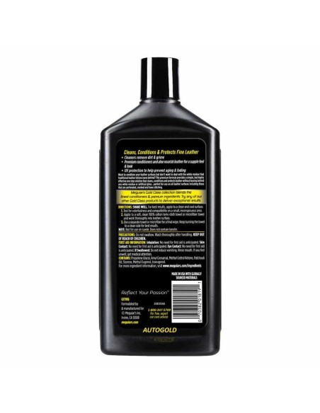 MEGUIARS Gold Class Rich Leather - pulitore nutriente protettivo interni in Pelle (sedili volanti pannelli) G17916