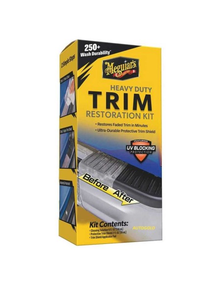 MEGUIARS Heavy Duty Trim Restoration Kit - restauro intensivo plastiche esterne fascioni paraurti G250100EU