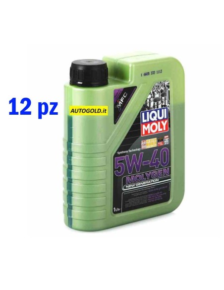 LIQUI MOLY Molygen 5W-40 new generation (12 x 1 Lt) - olio motore sintetico 5W40