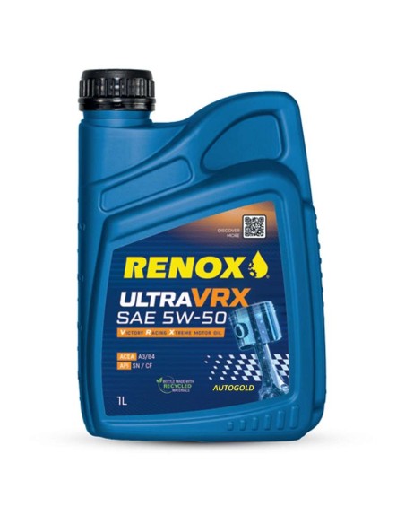 RENOX Ultra Vrx 5W-50 olio motore alte prestazioni 5W50