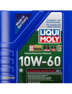 LIQUI MOLY 10W-60 Synthoil Race olio motore Tech GT1 100% sintetico 10W60 2