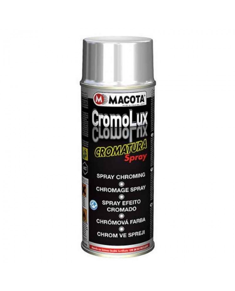 Vernice cromata spray per metallo, legno, plastica ecc. 