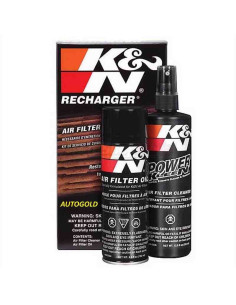 K&N kit pulizia manutenzione + olio spray lubrificante (per filtri aria sportivi in cotone) KN