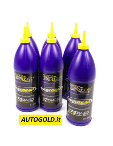 ROYAL PURPLE 75W-90 Max Gear (6 x 950ml) - Olio Cambio manuale differenziale GL4 GL5 75W90