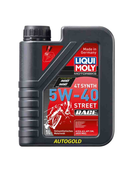 LIQUI MOLY Motorbike 5W-40 4T - Street Race Olio motore Moto Scooter 100% sintetico 4 tempi 5W40