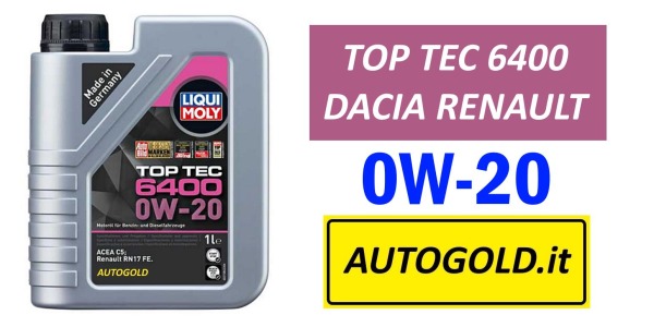 UN NUOVO OLIO 0W-20 per veicoli Dacia Renault di ultima generazione